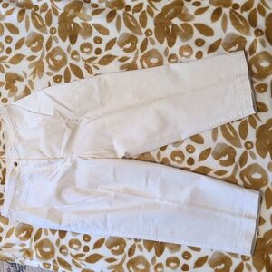 Talbots Classic White Stretch Capris Pants